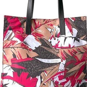 NEW! Marc Jacobs Pink/Multi Palm Shopping Beach Baby Tote Shoulder Bag
